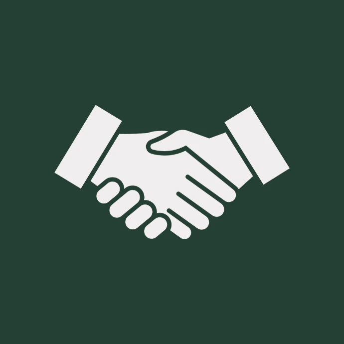 Illustratie handen in elkaar